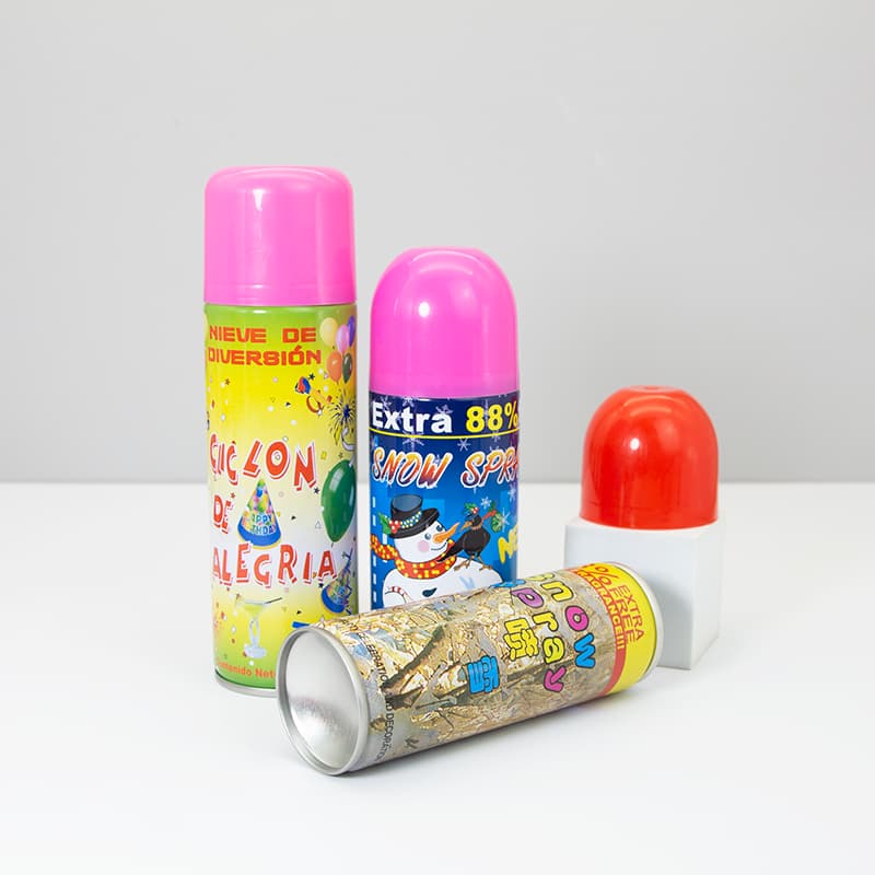 Festive snow spray can